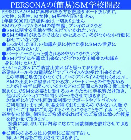 PERSONAの(簡易)SM学校開設