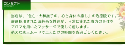 「色白・大和撫子の心と体の癒し」の治療院です