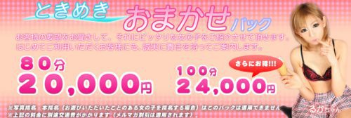 ときめきおまかせパック!!!80分20,000円